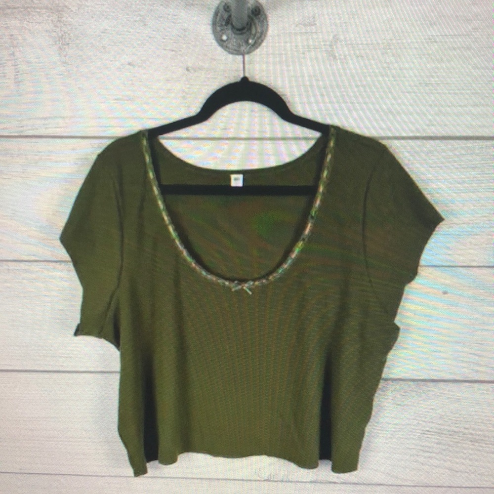 Olive Green Women's Top